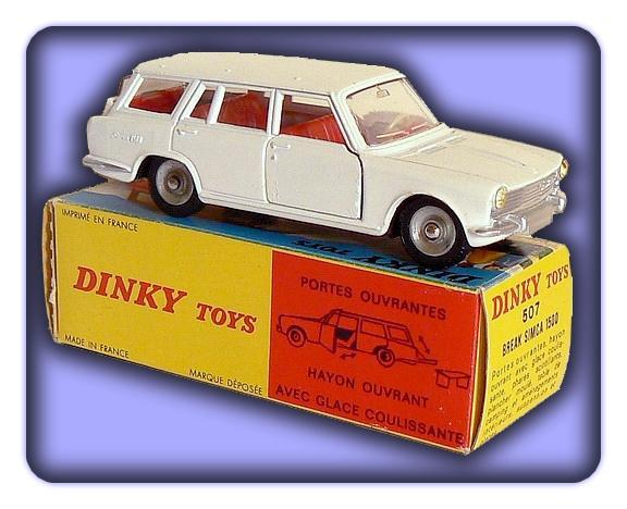 DINKY TOYS - Break Simca 1500 GLS - N°507 - Échelle 1/43 - Métal Blanc