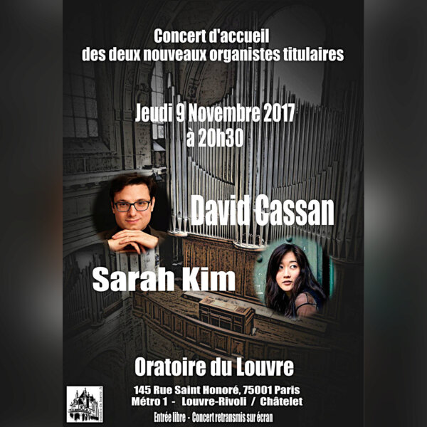 Concert d'orgue à l'Oratoire du Louvre