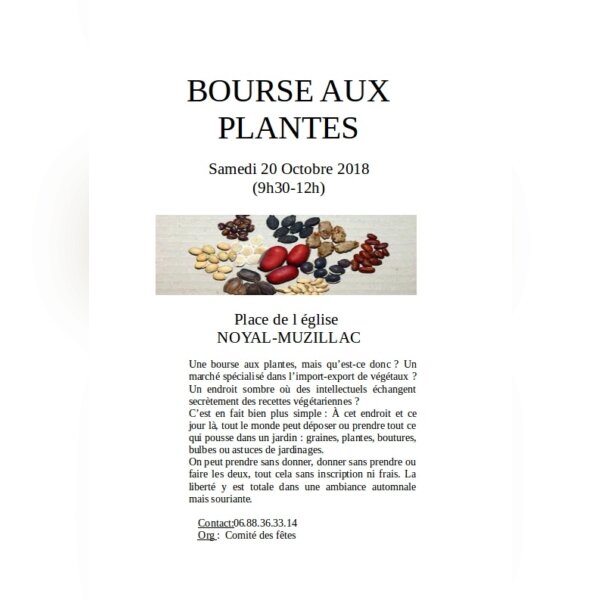 Bourse aux plantes Noyal-Muzillac