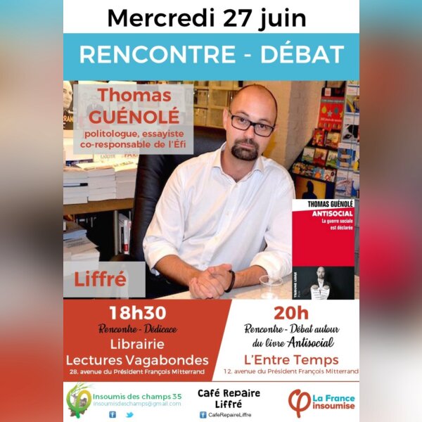 Rencontre /dédicace/débat avec Thomas Guénolé