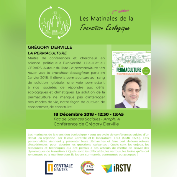 Conférence "La permaculture" - Centrale Nantes
