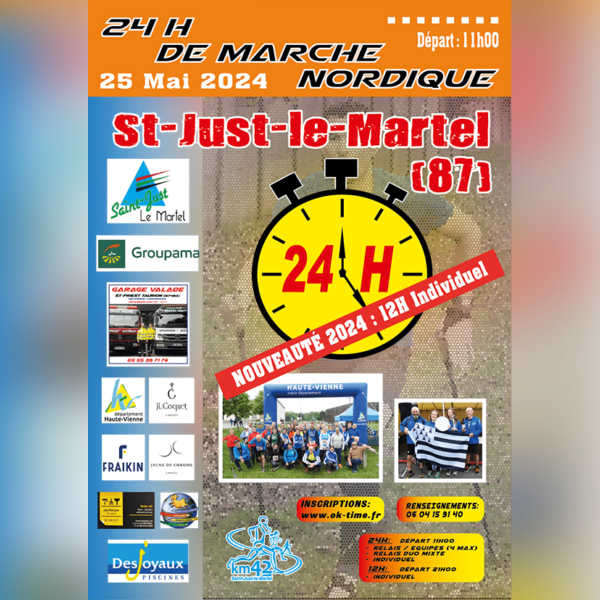 24 heures de Marche Nordique St-Just-le-Martel