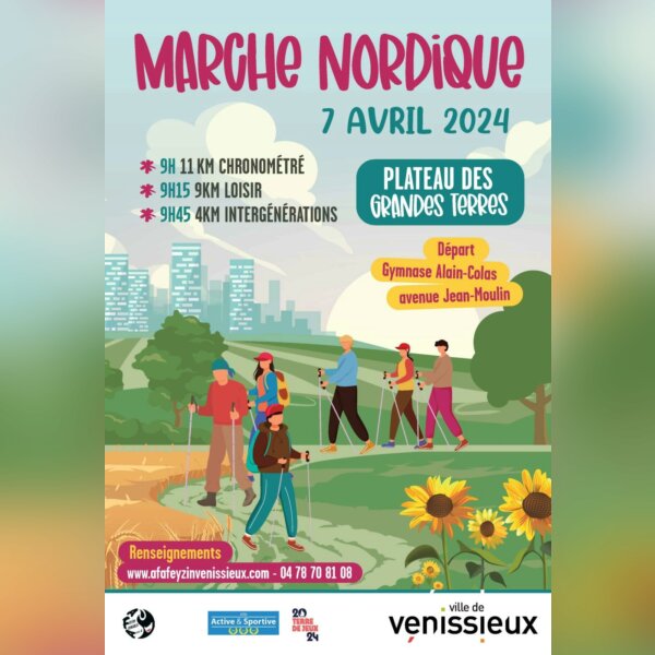 12è édition marche nordique à Vénissieux