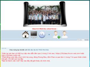 Class 9/2 Minh Duc school forum