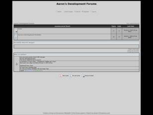 Aaron's Development Forums