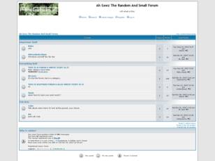 free forum : Ah Geez The Random And Small Forum