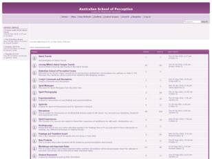 Australian School of Perception Forum and Discussions