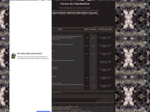 creer un forum : Forum de Clandestine
