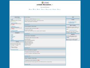 cricket discussion.