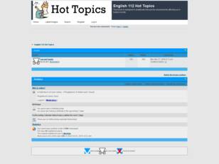Free forum : English 112 Hot Topics