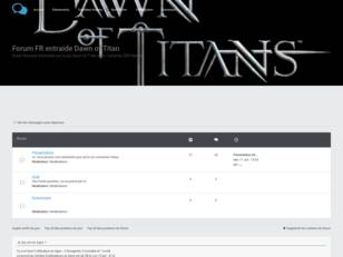 Forum FR entraide Dawn of Titan