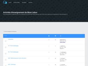 Activités d'enseignement de Mme Lebon