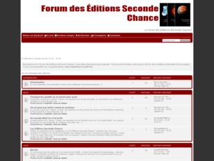 Forum des Éditions Seconde Chance