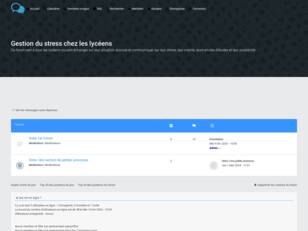 Gestion du stress chez les lycéens