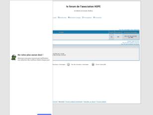 le forum de l'association HOPE
