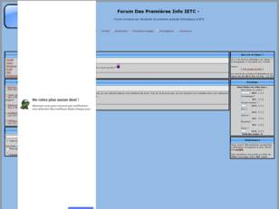 Forum Des Premiers Info UT