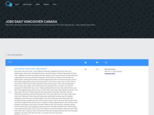 JOBS DAILY VANCOUVER CANADA