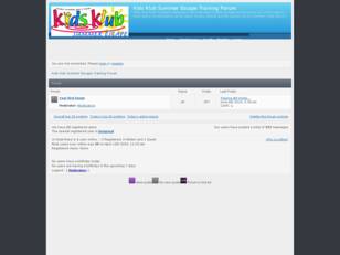 Kids Klub Summer Escape Training Forum