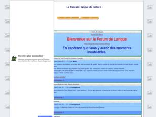 Le français: langue d'une culture - Forum