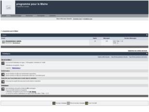 creer un forum : programme pour le Maine