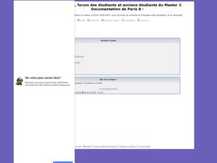 Etudiants du Master 2 Documentation UP8