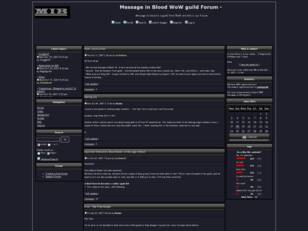 Message in Blood WoW guild Forum