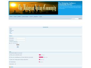 Welcome to The Malaysian Indian e-Community Forum