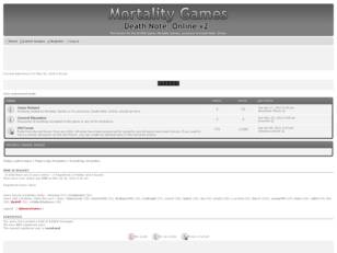 MORTALITY GAMES Forums