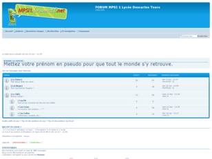 FORUM MPSI 1 Lycee Descartes Tours