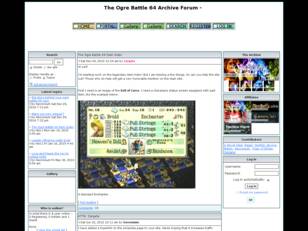 The Ogre Battle 64 Archive Forum