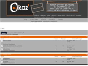 Vous êtes sur OKAZ, forum de ventes et troc