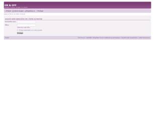 Forum gratis : ON & OFF