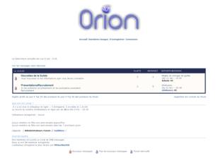 Forum de guilde : Orion