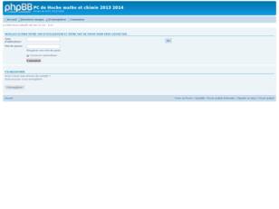 PC de Hoche maths et chimie 2013 2014