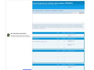 Forum Projet de Fin d'Etude Informatique