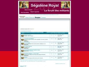 Le forum des militants de Ségolène Royal