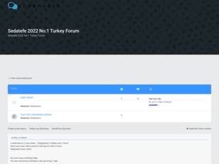 Sedatefe 2022 No:1 Turkey Forum