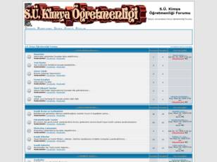 S.Ü. Kimya Öğretmenliği Forumu