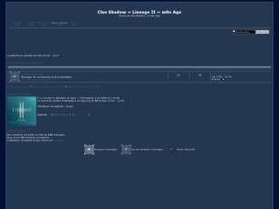 creer un forum : Clan Shadow ~ Lineage II ~ m0o Ag