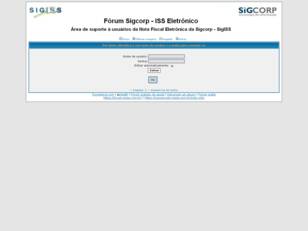 Fórum SigISS - NFe - ISS Eletrônico - Sigcorp
