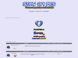 Stay On PES : Page d'accueil