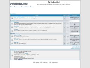Free forum : To Be Decided