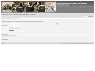 techniques de l'enquête anthropologique