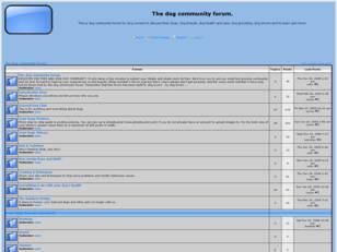 Free forum : The dog community forum.