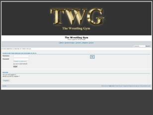 The Wrestling Gym's Wrestlers Forum