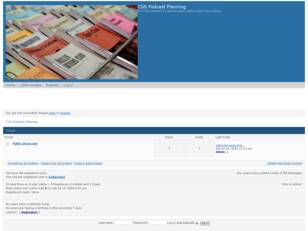 CSS Podcast Planning