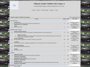 Free forum : Ultimate Insider Madden Sim League 2