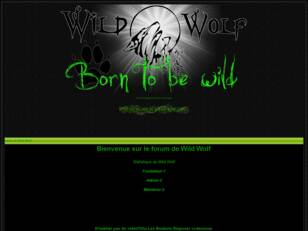 Wild Wolf:Le retour a la nature