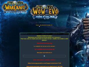 créer un forum : serveur privée wow-evo 3.3.0(1115