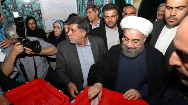 Main photo Iran's incumbent president Hassan Rouhani wins second term